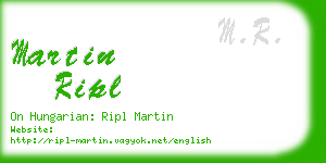 martin ripl business card